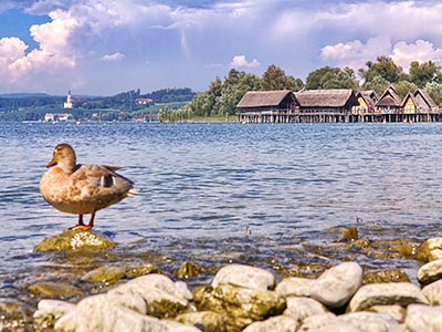 Pfahlbauten in Unteruhldingen am Bodensee